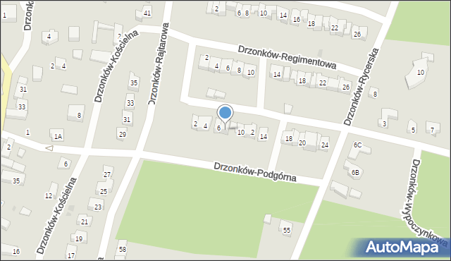 Zielona Góra, Drzonków-Romera Eugeniusza, 8, mapa Zielona Góra