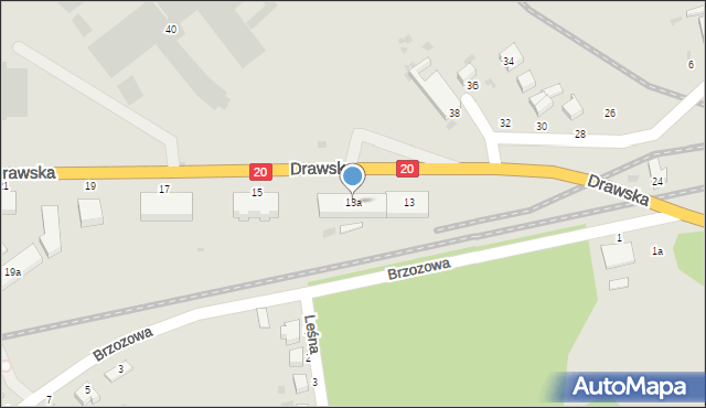 Złocieniec, Drawska, 13a, mapa Złocieniec