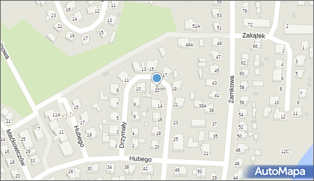 Złotów, Drzymały Michała, 12, mapa Złotów