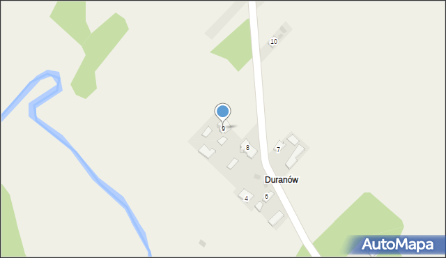 Andrzejów Duranowski, Duranów, 9, mapa Andrzejów Duranowski