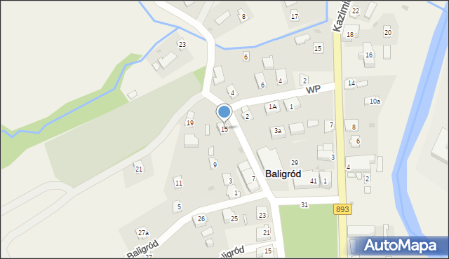 Baligród, Duplaka Jana, 15, mapa Baligród