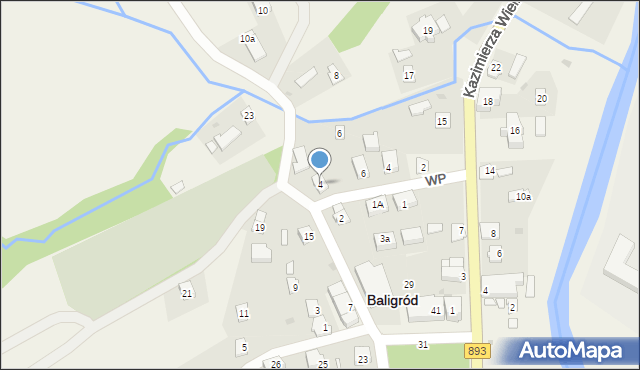 Baligród, Duplaka Jana, 4, mapa Baligród