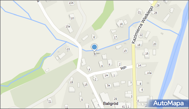 Baligród, Duplaka Jana, 6, mapa Baligród