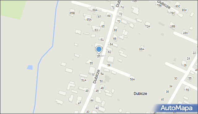 Bielsk Podlaski, Dubicze, 57, mapa Bielsk Podlaski