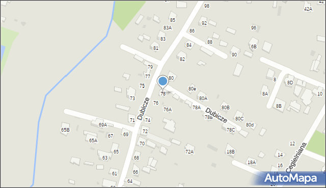 Bielsk Podlaski, Dubicze, 78, mapa Bielsk Podlaski