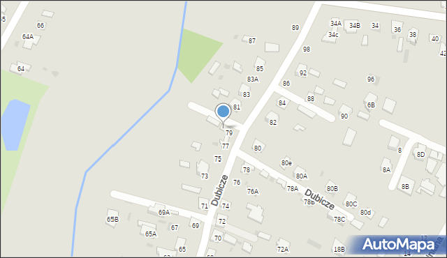 Bielsk Podlaski, Dubicze, 79A, mapa Bielsk Podlaski