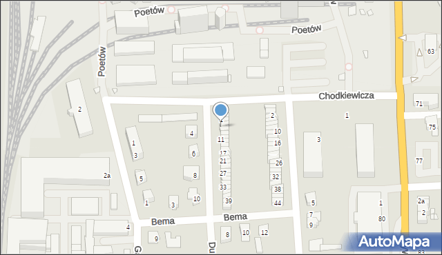 Bielsko-Biała, Dunikowskiego Ksawerego, 5, mapa Bielsko-Białej