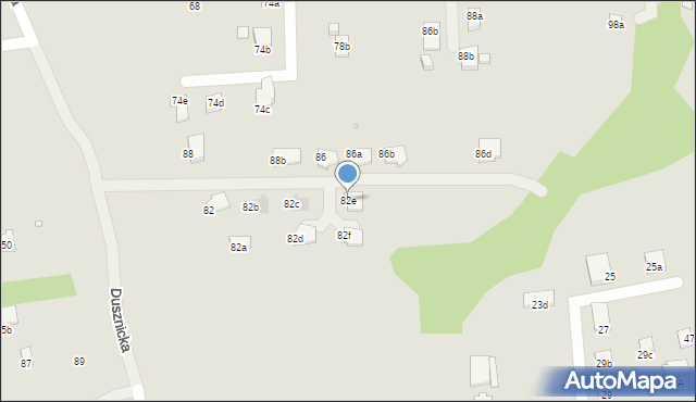 Bielsko-Biała, Dusznicka, 82e, mapa Bielsko-Białej