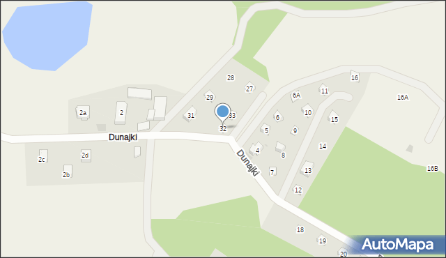 Cieciorka, Dunajki, 32, mapa Cieciorka
