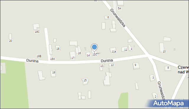 Czerwińsk nad Wisłą, Dunina Piotra, 11C, mapa Czerwińsk nad Wisłą