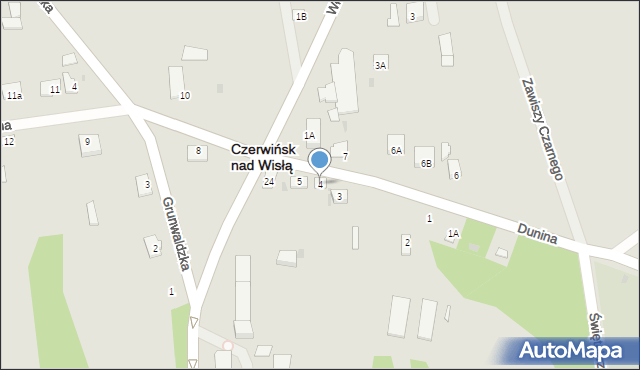 Czerwińsk nad Wisłą, Dunina Piotra, 4, mapa Czerwińsk nad Wisłą