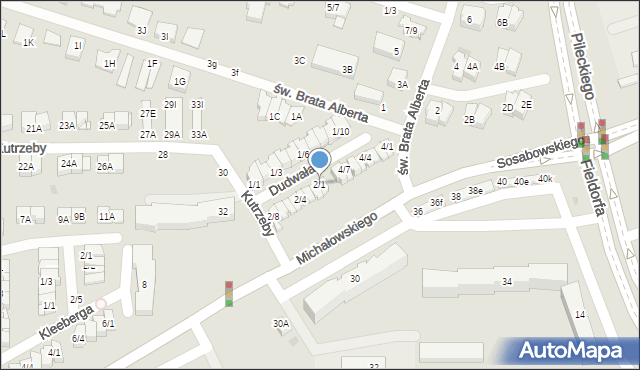 Częstochowa, Dudwała Hieronima, por., 2/1, mapa Częstochowy