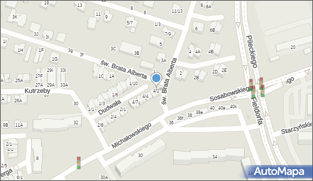 Częstochowa, Dudwała Hieronima, por., 4/1, mapa Częstochowy