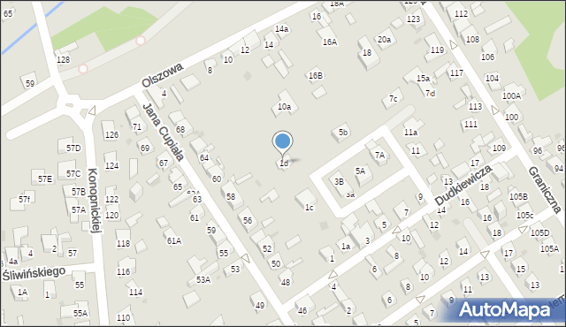 Dąbrowa Górnicza, Dudkiewicza, 1d, mapa Dąbrowa Górnicza