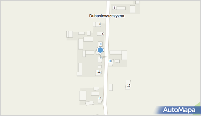 Dubasiewszczyzna, Dubasiewszczyzna, 9, mapa Dubasiewszczyzna