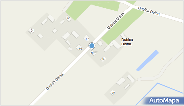 Dubica Dolna, Dubica Dolna, 68, mapa Dubica Dolna