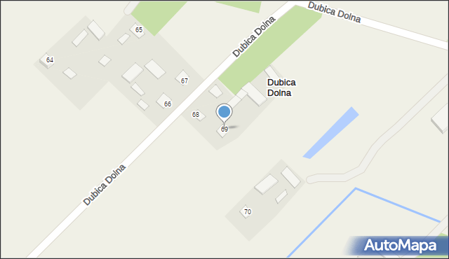 Dubica Dolna, Dubica Dolna, 69, mapa Dubica Dolna