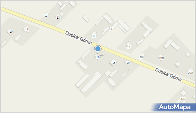 Dubica Górna, Dubica Górna, 15, mapa Dubica Górna