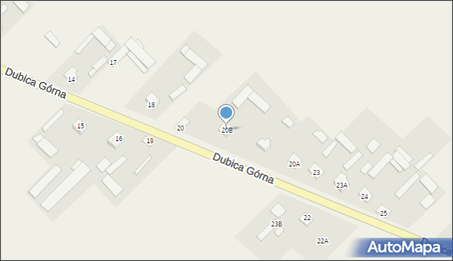 Dubica Górna, Dubica Górna, 20B, mapa Dubica Górna