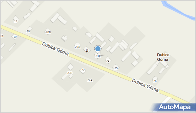 Dubica Górna, Dubica Górna, 23A, mapa Dubica Górna