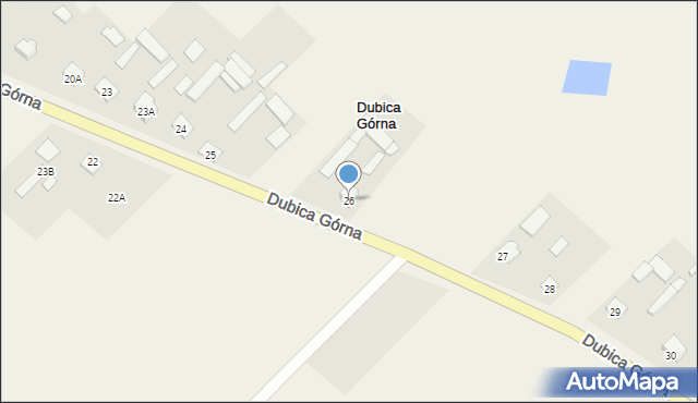 Dubica Górna, Dubica Górna, 26, mapa Dubica Górna