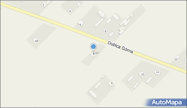 Dubica Górna, Dubica Górna, 8, mapa Dubica Górna