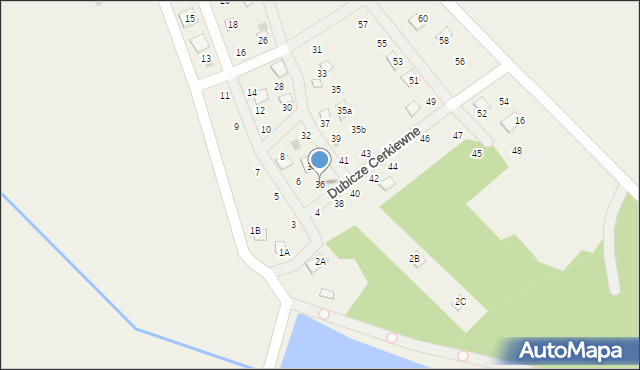 Dubicze Cerkiewne, Dubicze Cerkiewne, 36, mapa Dubicze Cerkiewne