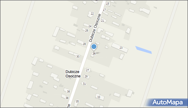 Dubicze Osoczne, Dubicze Osoczne, 25, mapa Dubicze Osoczne