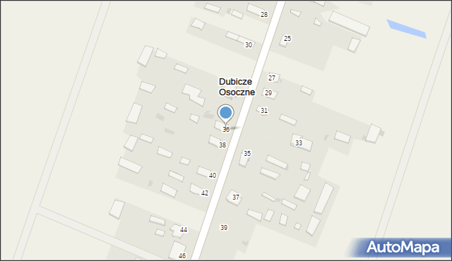 Dubicze Osoczne, Dubicze Osoczne, 36, mapa Dubicze Osoczne