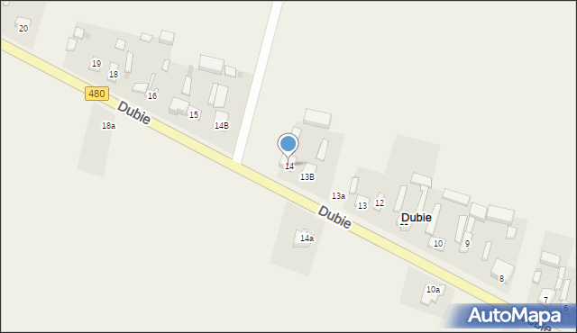 Dubie, Dubie, 14, mapa Dubie