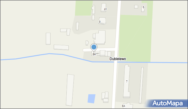 Dubielewo, Dubielewo, 9A, mapa Dubielewo