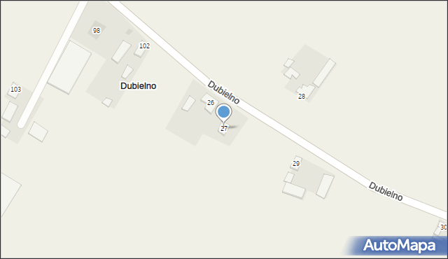 Dubielno, Dubielno, 27, mapa Dubielno