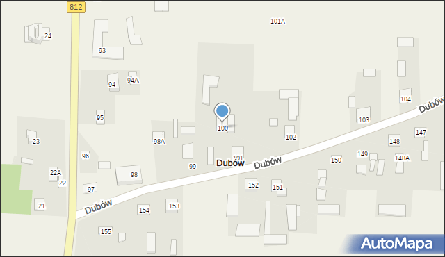 Dubów, Dubów, 100, mapa Dubów