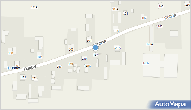 Dubów, Dubów, 147, mapa Dubów