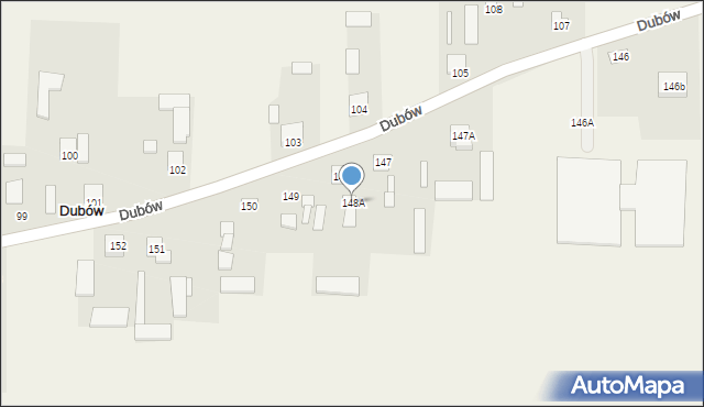 Dubów, Dubów, 148A, mapa Dubów