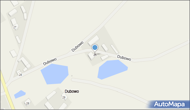 Dubowo, Dubowo, 25, mapa Dubowo