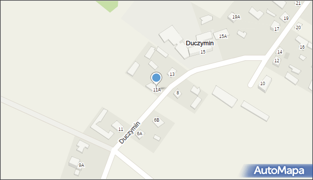 Duczymin, Duczymin, 11A, mapa Duczymin