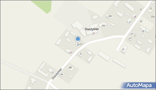 Duczymin, Duczymin, 13, mapa Duczymin