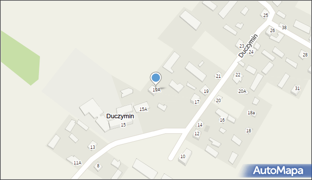 Duczymin, Duczymin, 19A, mapa Duczymin