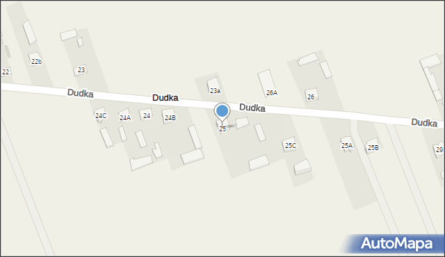 Dudka, Dudka, 25, mapa Dudka