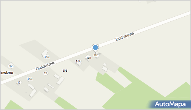 Dudowizna, Dudowizna, 34C, mapa Dudowizna