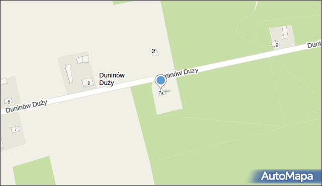 Duninów Duży, Duninów Duży, 7a, mapa Duninów Duży