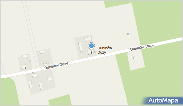 Duninów Duży, Duninów Duży, 8, mapa Duninów Duży