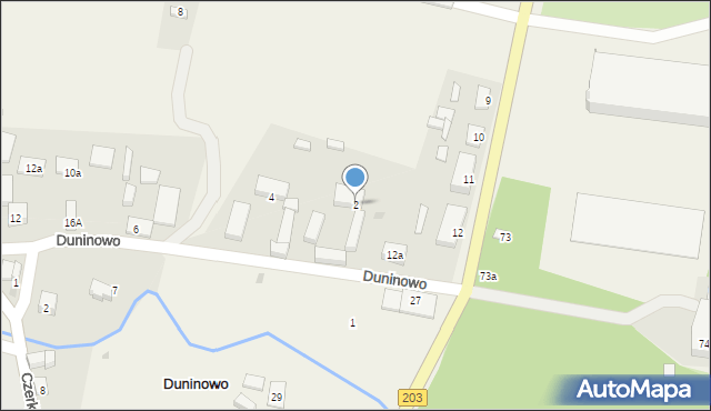 Duninowo, Duninowo, 13, mapa Duninowo