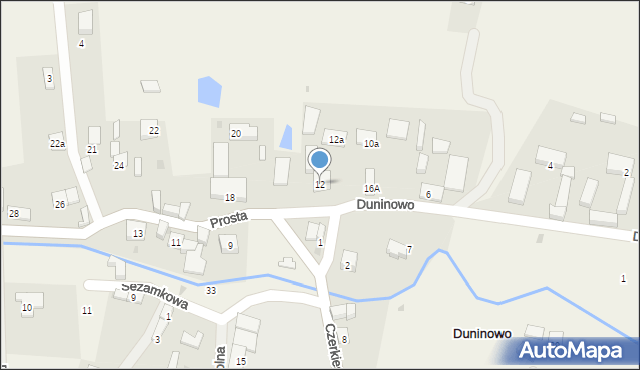 Duninowo, Duninowo, 17, mapa Duninowo