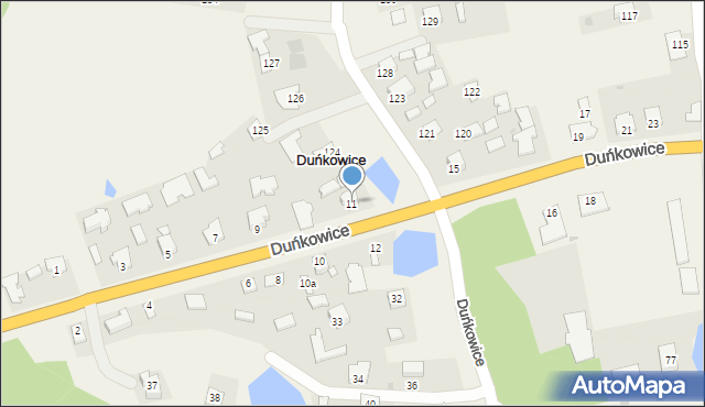 Duńkowice, Duńkowice, 11, mapa Duńkowice