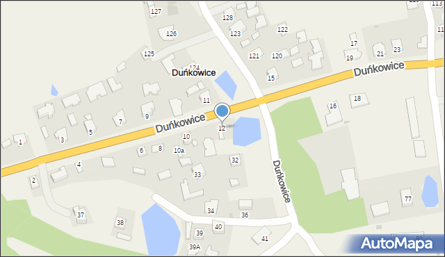 Duńkowice, Duńkowice, 12, mapa Duńkowice