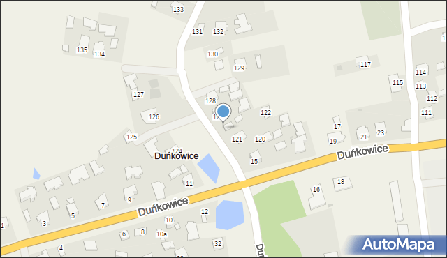 Duńkowice, Duńkowice, 122, mapa Duńkowice