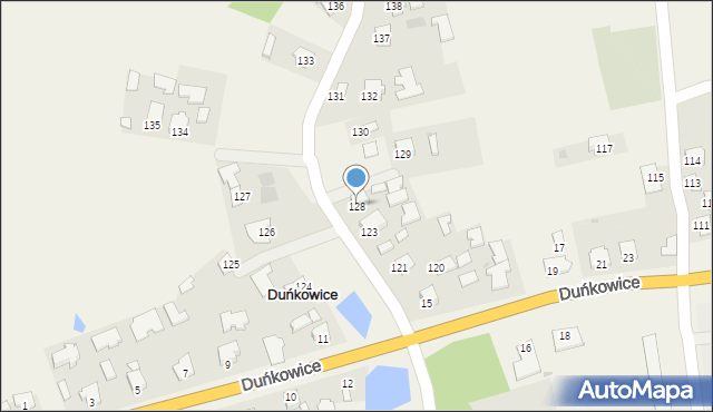 Duńkowice, Duńkowice, 128, mapa Duńkowice