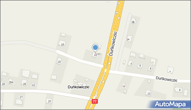 Duńkowiczki, Duńkowiczki, 12, mapa Duńkowiczki